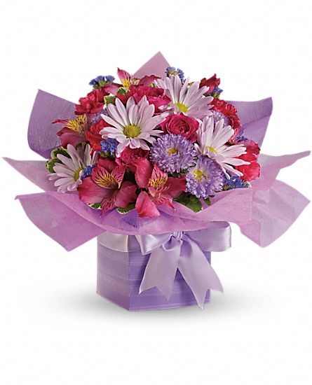 Lovely Lavender Present Flower Bouquet