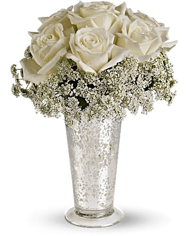 White Lace Centerpiece Flower Bouquet