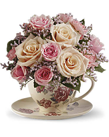 Victorian Teacup Bouquet Flower Bouquet