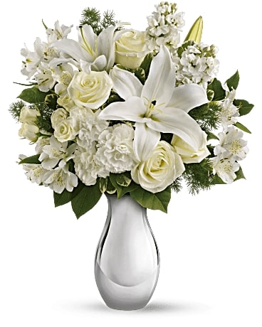 Shimmering White Bouquet Flower Bouquet
