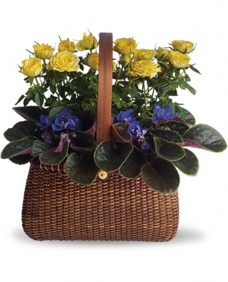 Garden To Go Basket Flower Bouquet