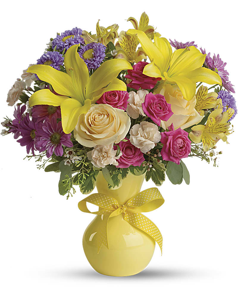 Teleflora's Color It Happy Flower Delivery Raleigh NC Flowers and flowers