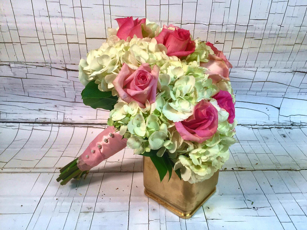 Hydrangea and Roses Prom Bouquet