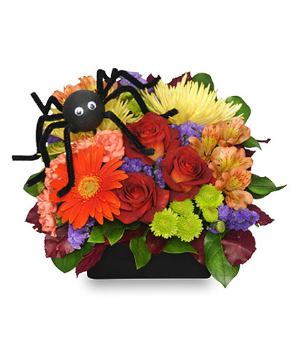 Halloween Spaider Bouquet of Roses Halloween Spaider Bouquet of Roses