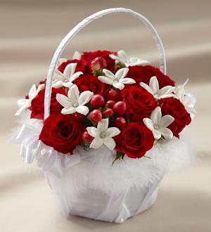 The FTD® Baby Love™ Flower Girl Basket Flower Bouquet