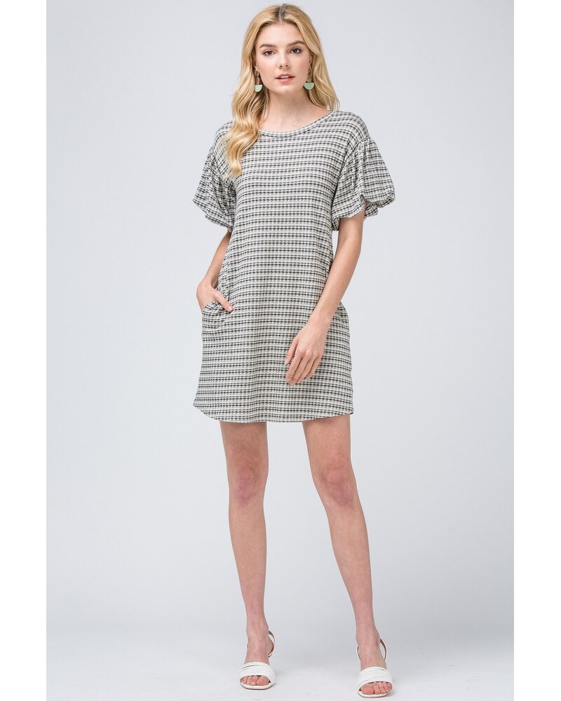 entro t shirt dress Ribbed Pocket Midi Dress In Teal