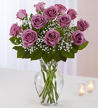 Rose Elegance™ Premium Long Stem Purple Roses - 105257