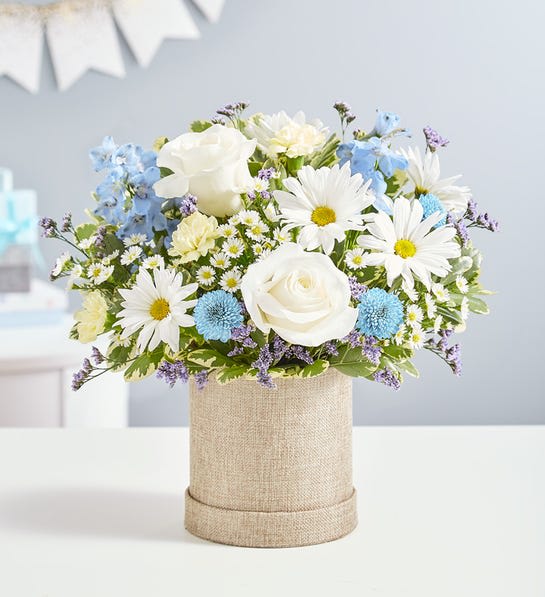 BABY BOY BLOOMS Floral Arrangement in Abbotsford, BC - BUCKETS FRESH FLOWER  MARKET INC.