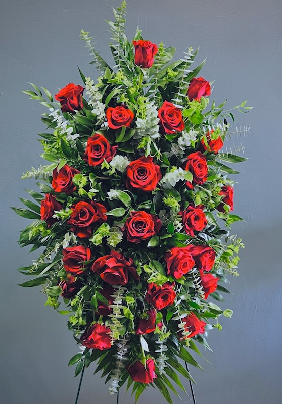 RED ROSES STANDING SPRAY Flower Delivery Roslindale Massachusetts - The ...