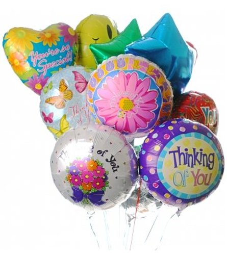 10 Festive Mylar Balloon Bouquet