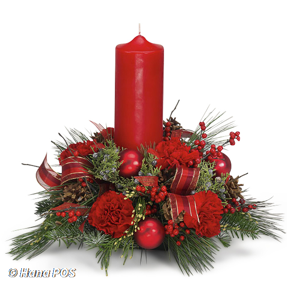 Red Ribbon Centerpiece