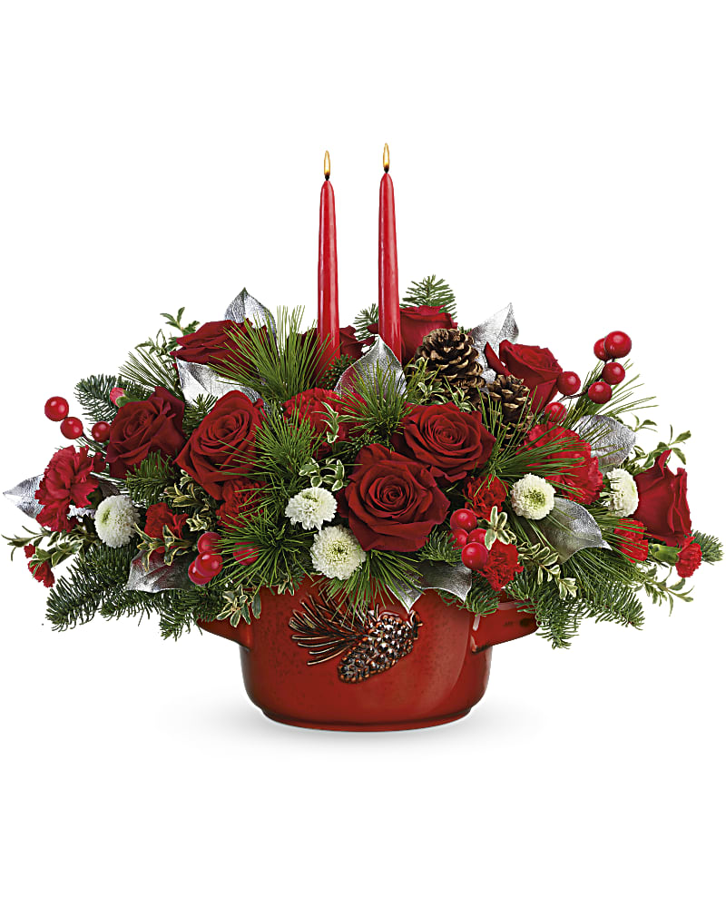 Teleflora's Christmas Heirloom Centerpiece Bouquet Teleflora