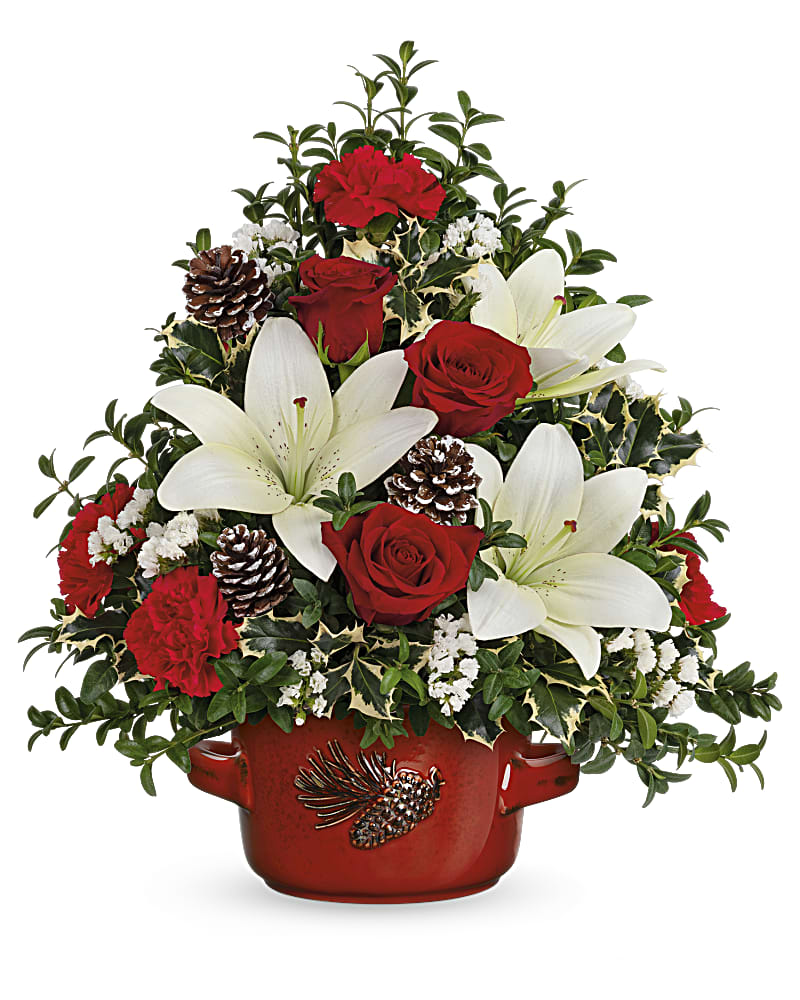 Teleflora's Christmas Lilies Tree Bouquet Teleflora