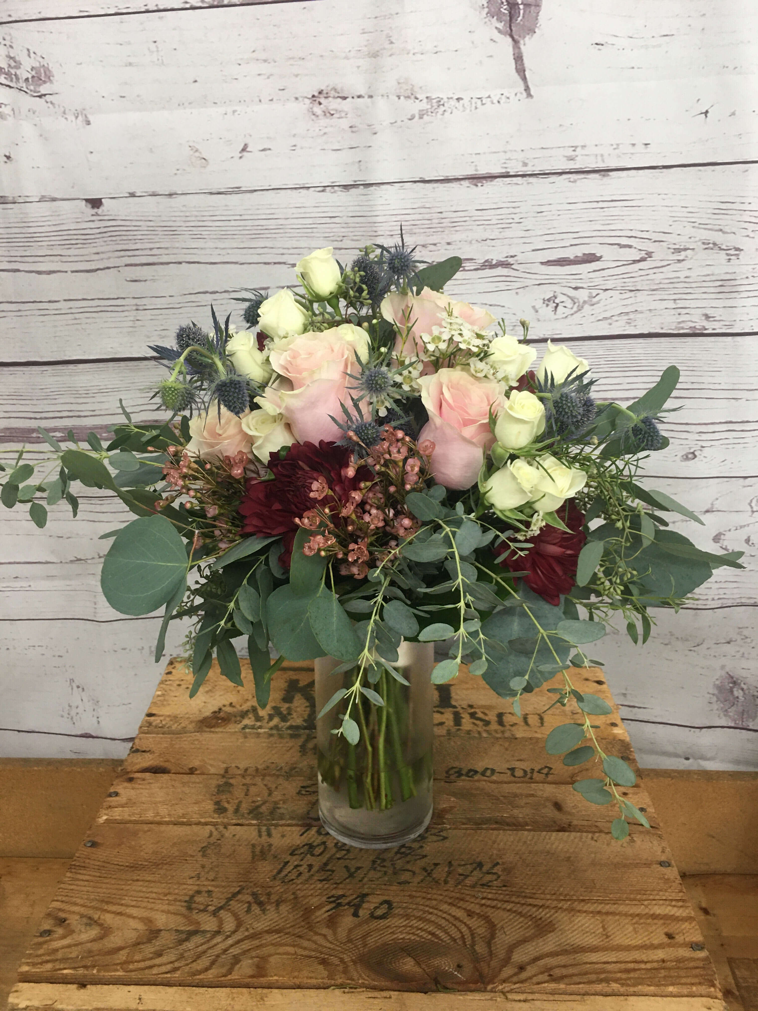 Hydrangea Blush Rose Wedding Bouquet – buy online or call 0800 756 5403