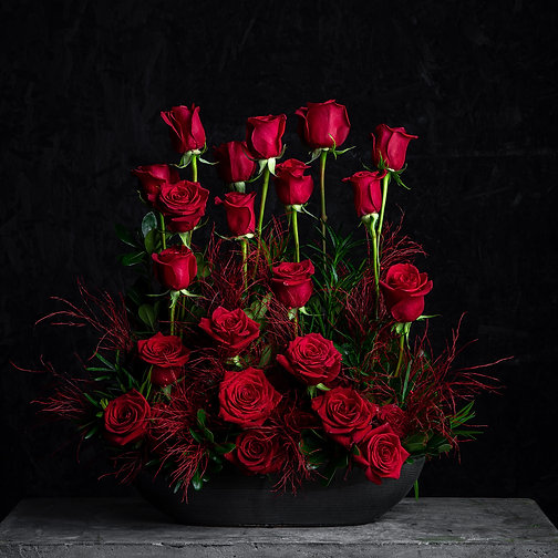 Singing Hearts Two Dozen Red Rose | Ivory Florist | Luxury Florist