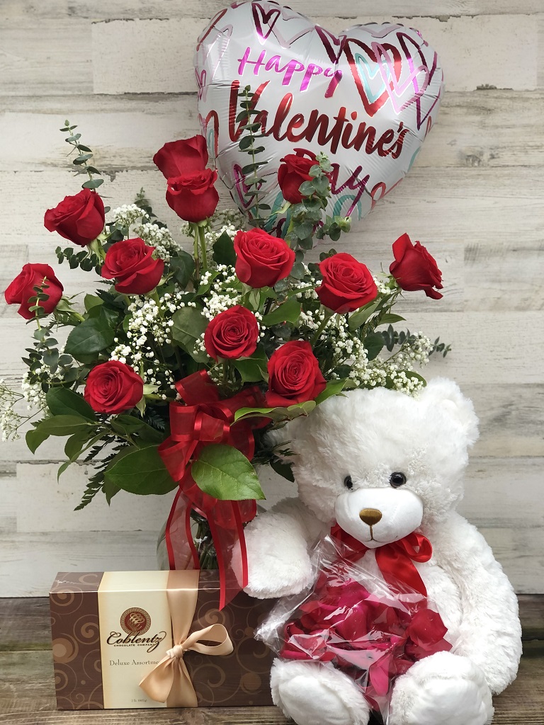 Flower and hot sale teddy bear delivery