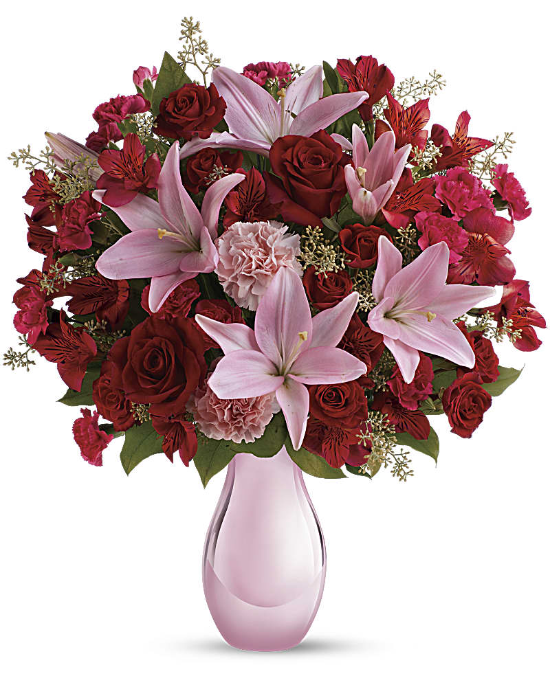 Teleflora Chevy With Roses Teleflora's Roses and Pearls Bouquet - Teleflora