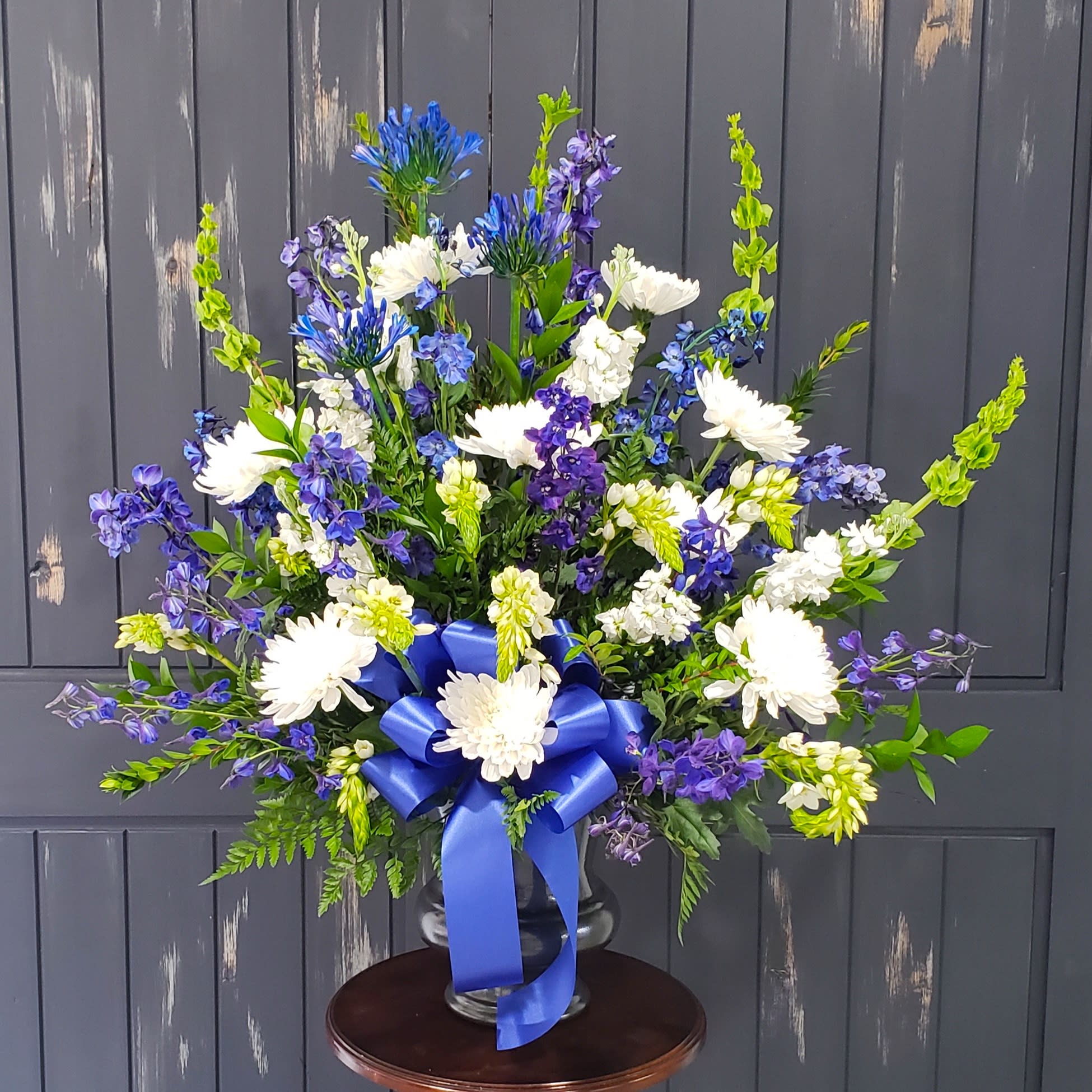 Blue in Bloom Traditional Arrangement