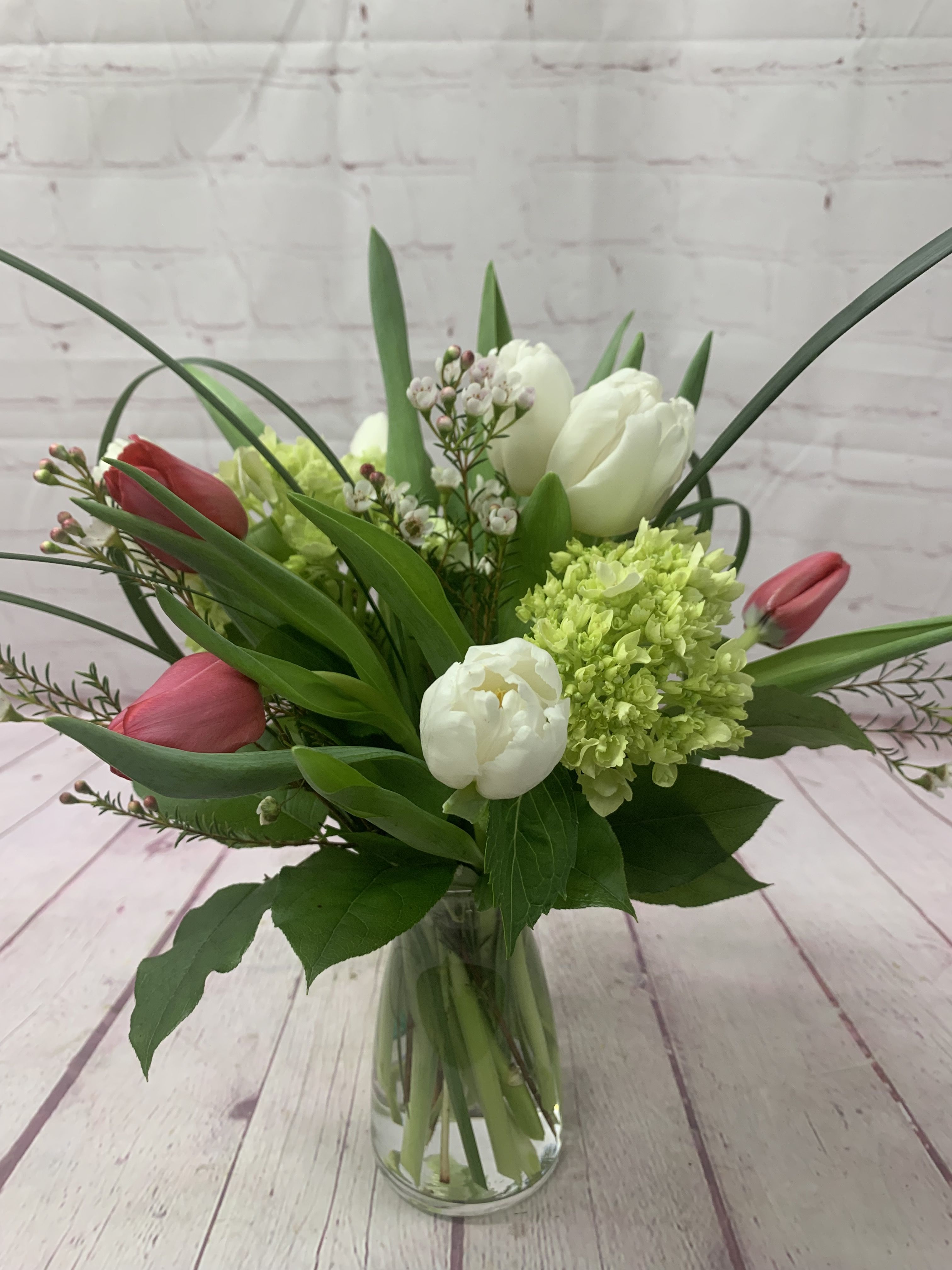 Tulips & Evergreen Bouquet