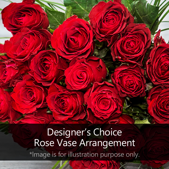 Designer's Choice Rose Vase Arrangement