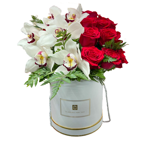 Orchids & Roses Luxury Box Flower Delivery Bronx NY Flowerland NYC