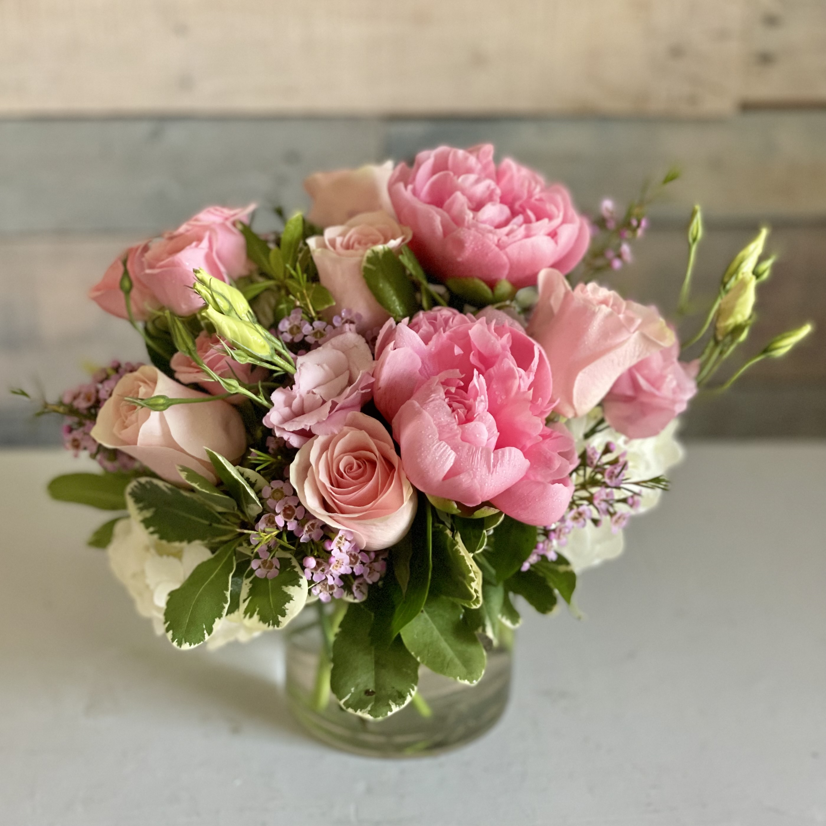 The Birthday Box of roses and peonies in Glendale, CA | Boxed Flowers and  Sweets