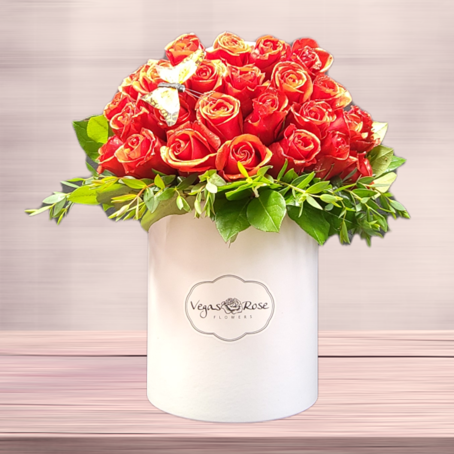 CORAL ROSES IN ANY BOX Flower Delivery Las Vegas NV Vegas Rose Flowers