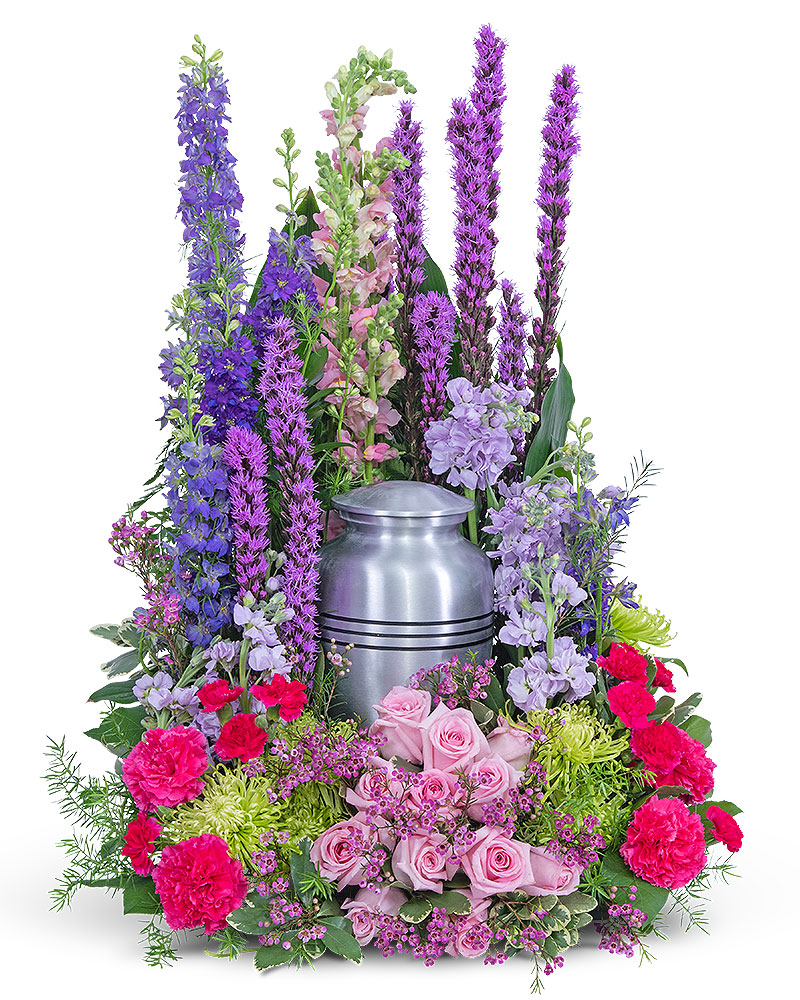 Pink & Purple Funeral Flower Arrangement for Delivery