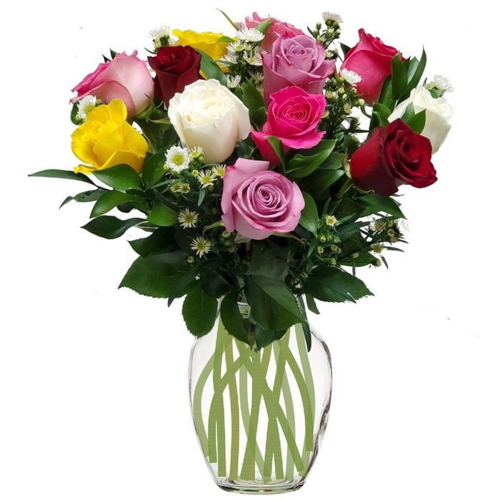 SUMMER SPECIAL!! Dz Roses Mixed Colors Flower Delivery Colorado Springs