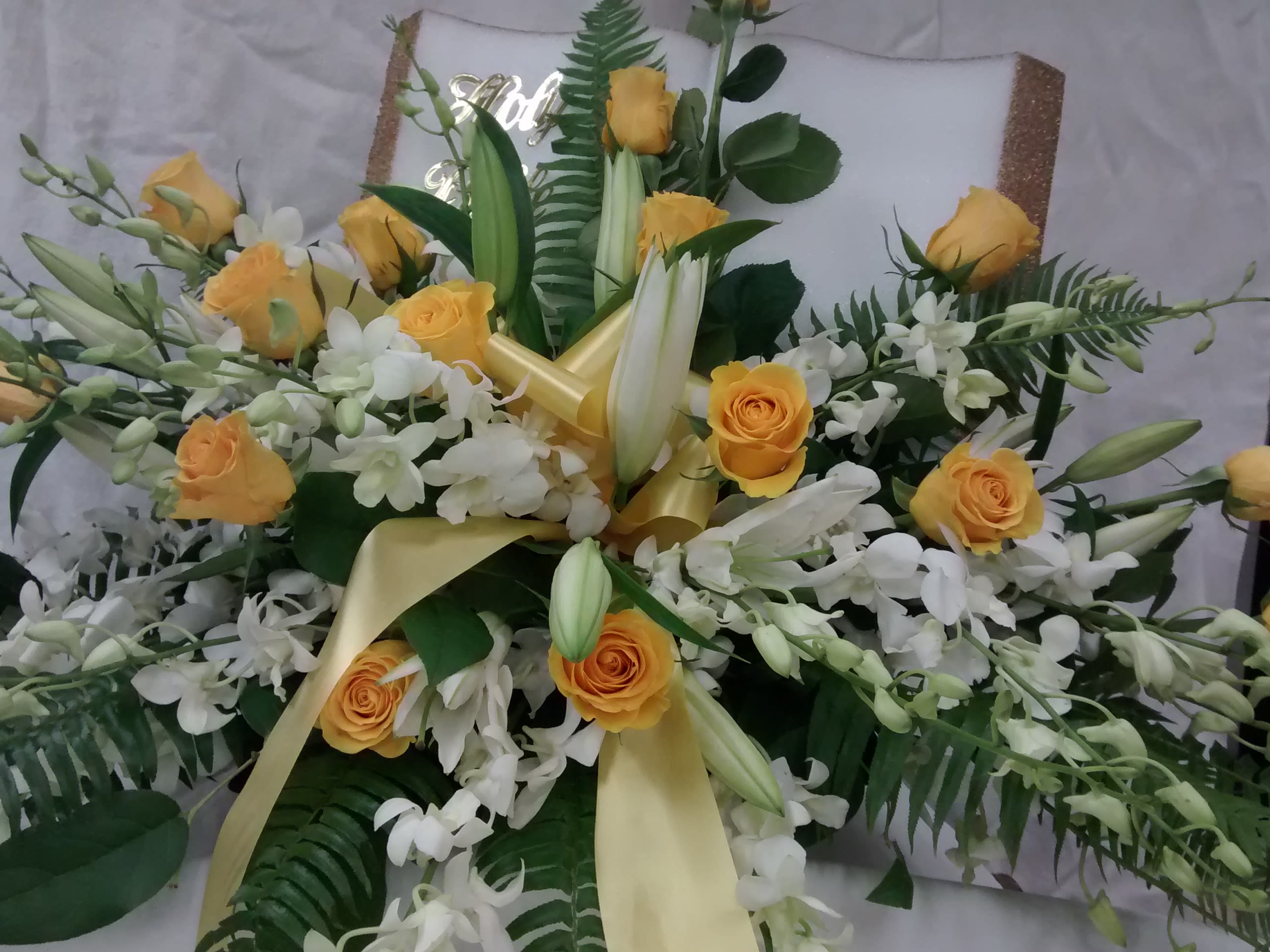 Bible Casket Spray in Evanston, IL Preston's Florist