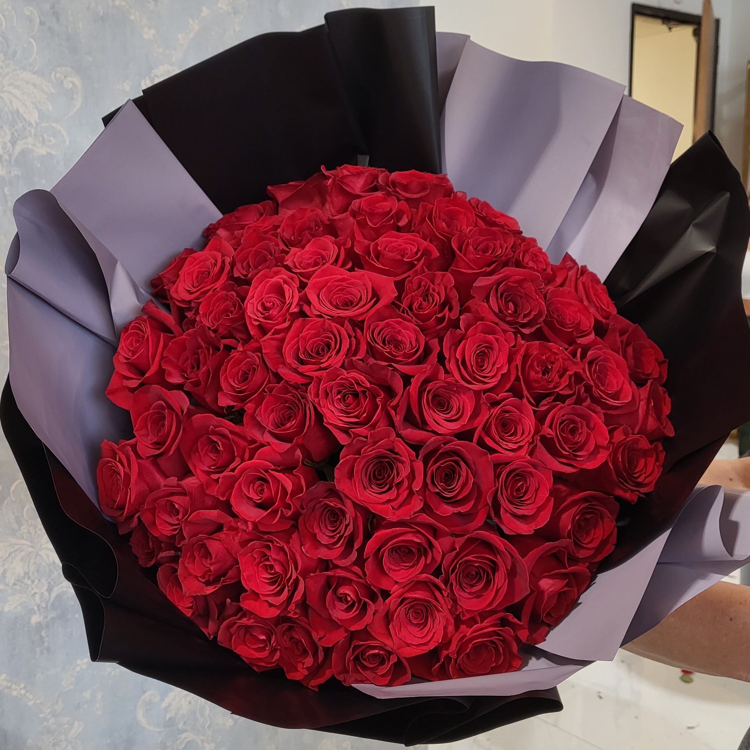 Ramo Buchon 50 Premium Red Roses Flower Delivery San Francisco CA - You See  Flowers At U C Medical Center