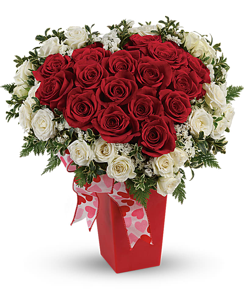 Heart-shaped Flower Box (18 Red Roses &Phalaenopsis, Pearls & Flowers) -  Shop Grand Floral & Gift Shop Plants - Pinkoi, Heart Shaped Box For Flowers  