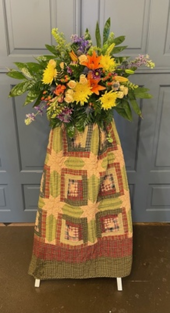 Sympathy Quilt on Easel