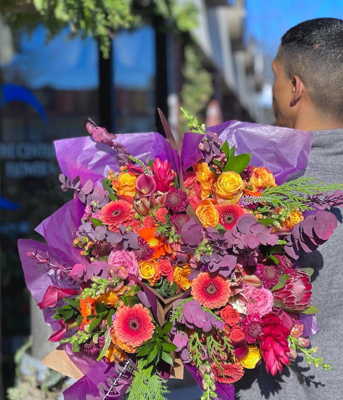Mix Wrapped Bouquet Flower Delivery Roslindale Massachusetts The