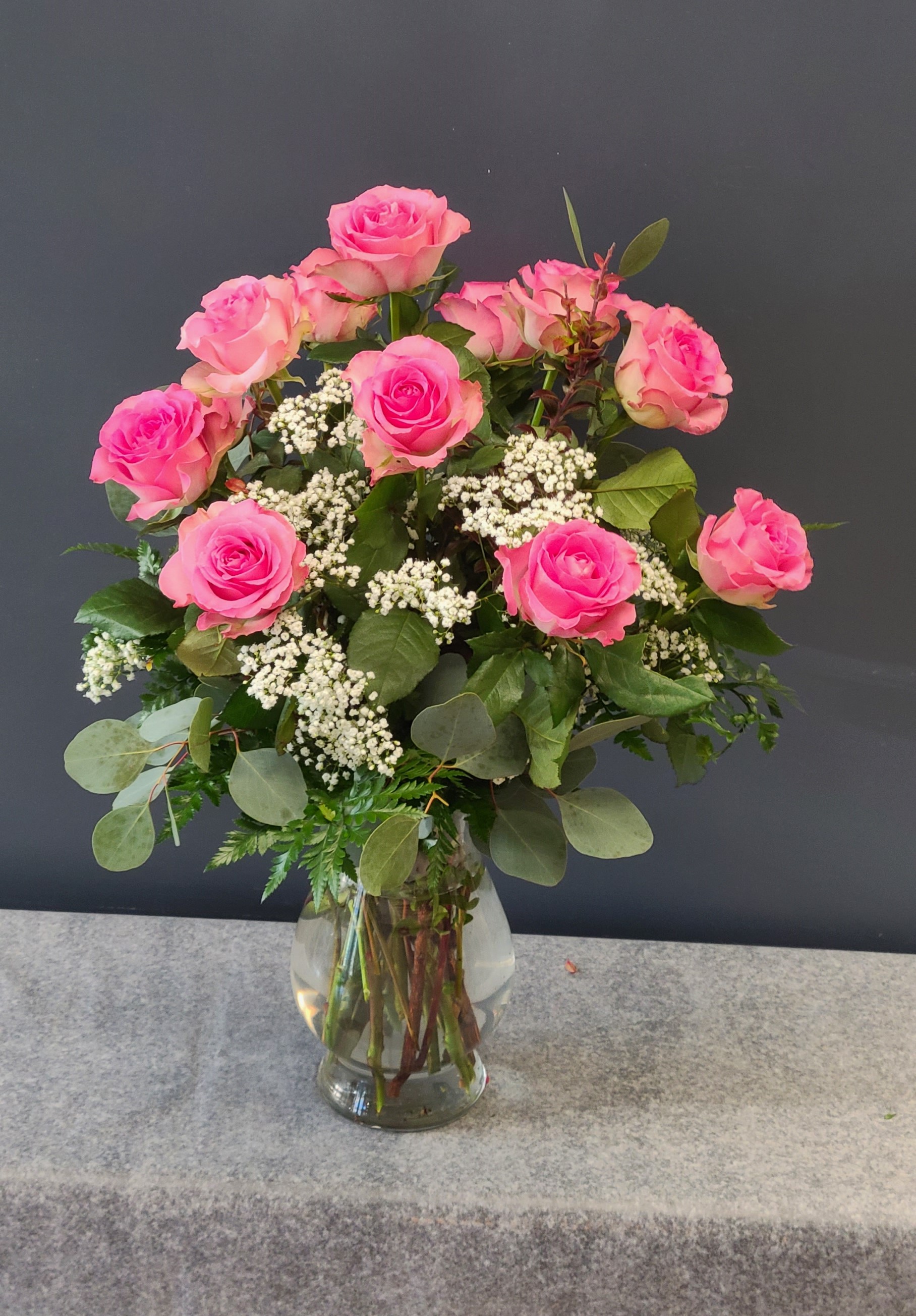 Make Me Blush Dozen Long Stemmed Pink Roses in Evanston, IL Preston