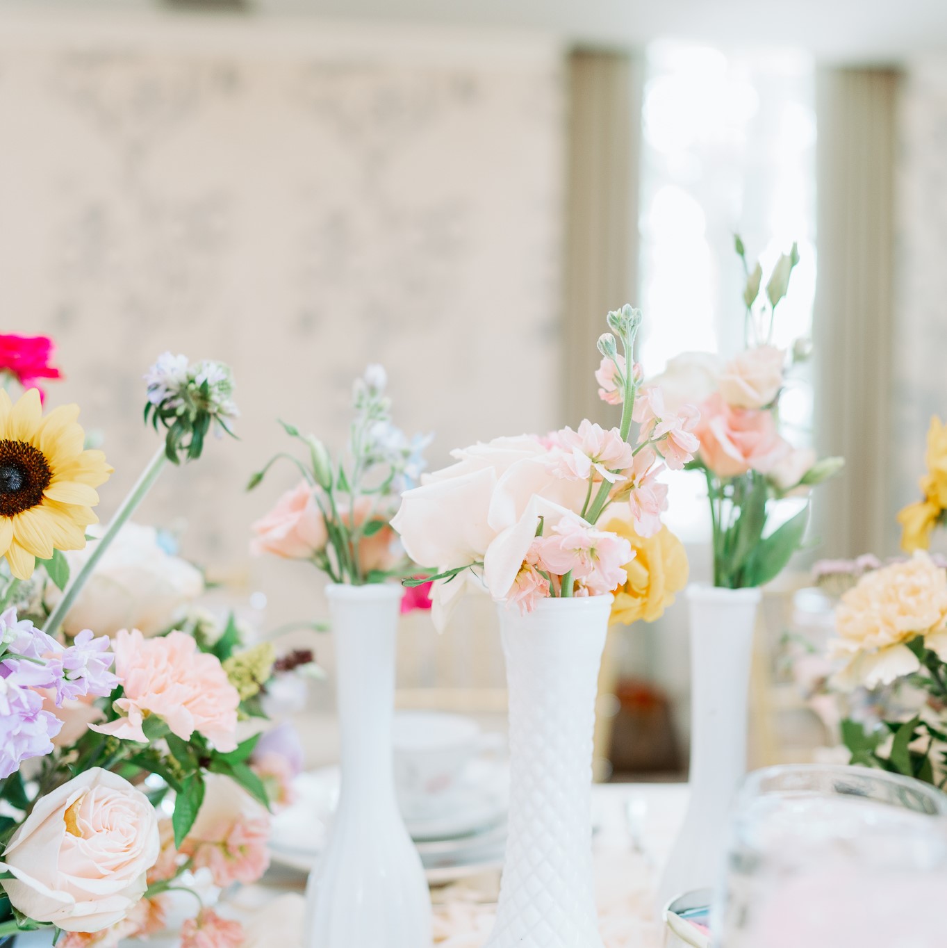 Glass Bud Vase Arrangements