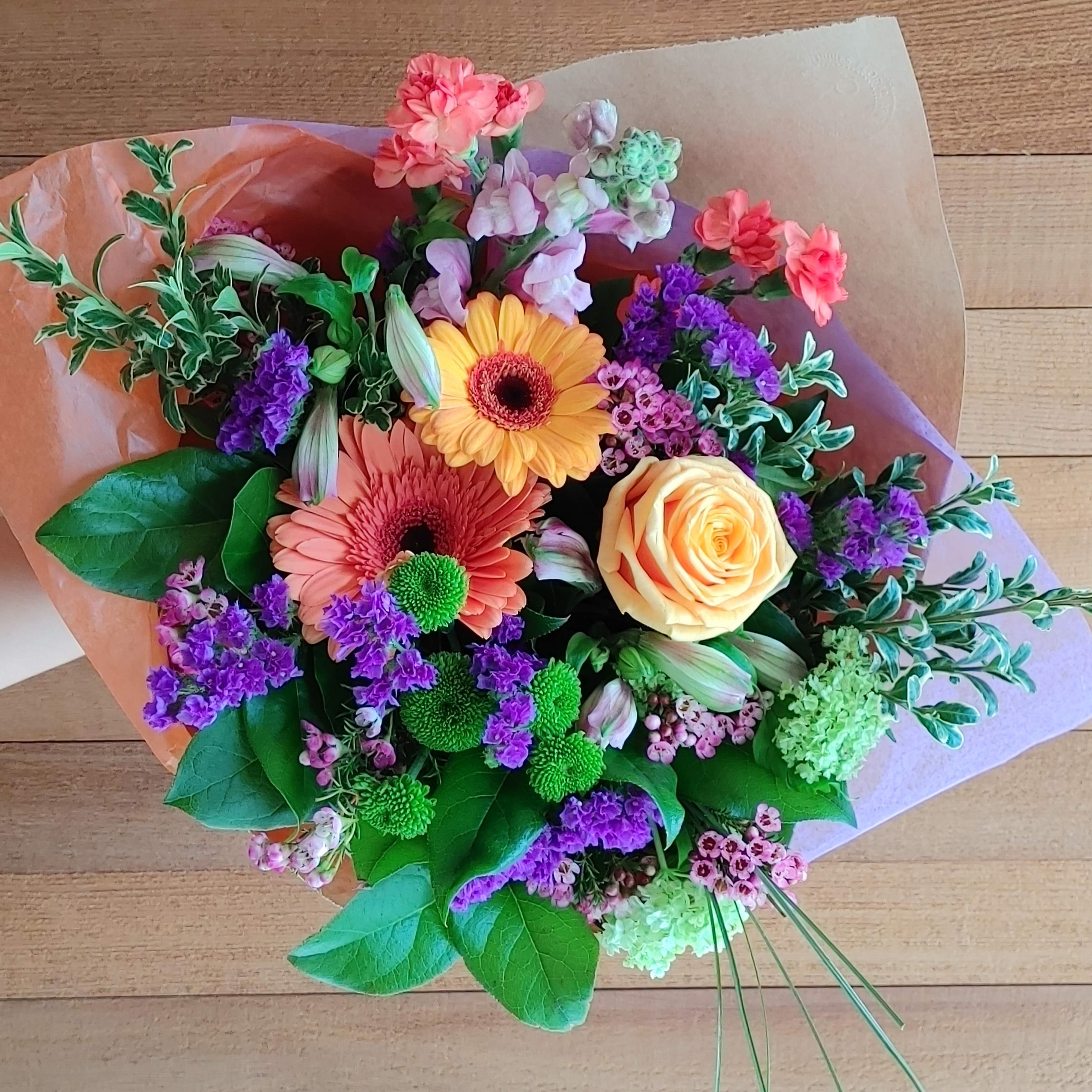 Promise of Spring Bouquet Flower Delivery Victoria BC Poppies Floral Art