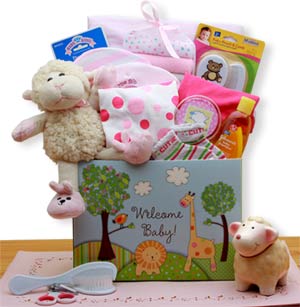 Dainty Tails New Baby Unicorn Gift Basket