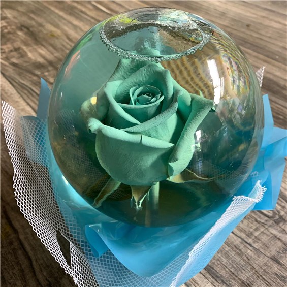 teal rose art