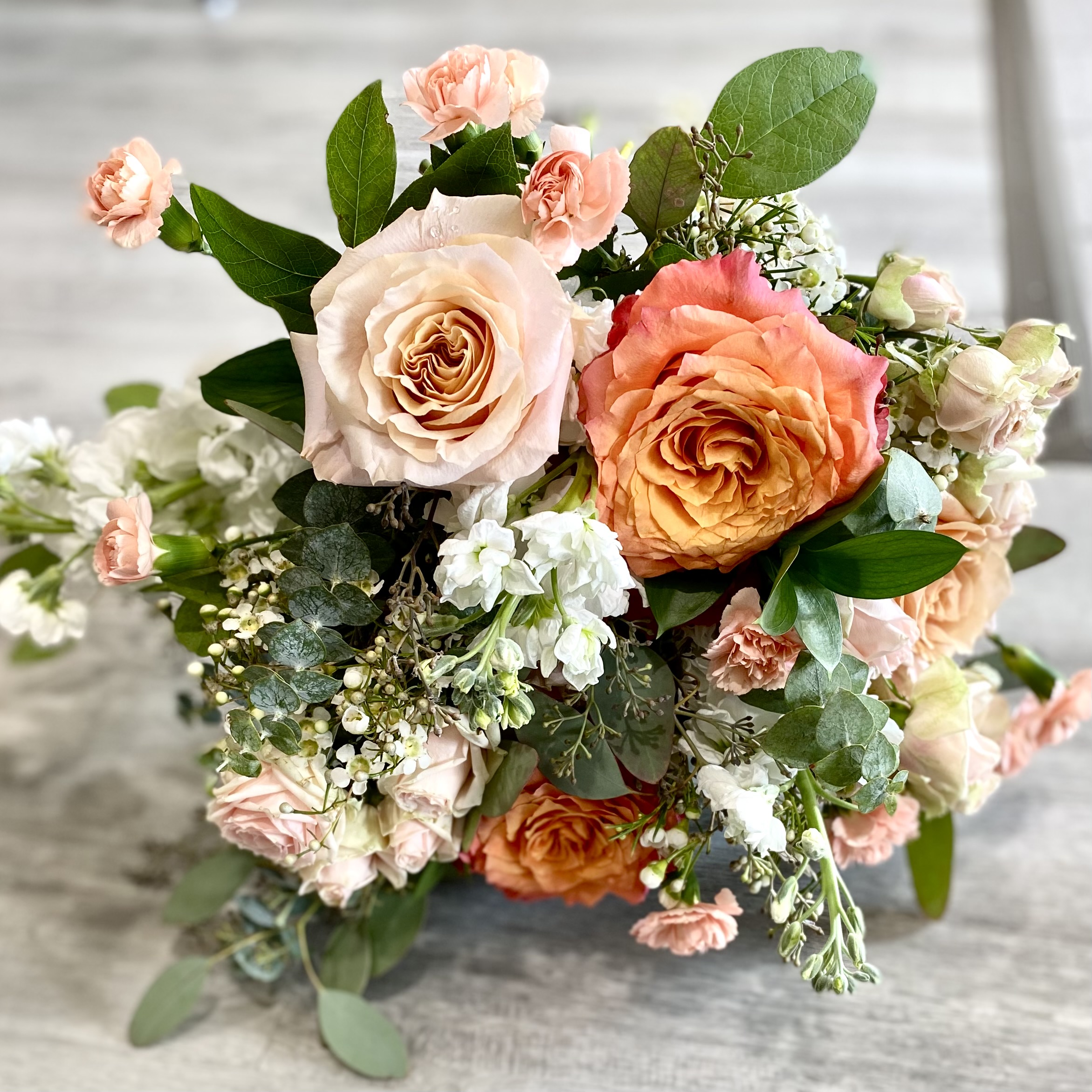 Pretty in Peach Bridal Bouquet Flower Delivery Cambridge MN Cambridge