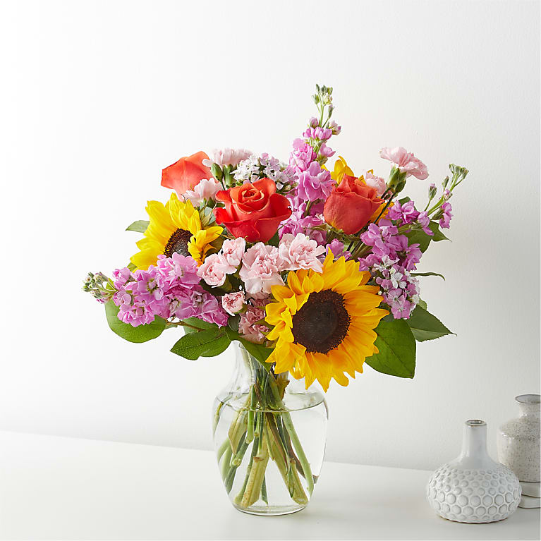 フラワー・リース  Warm Color Bouquet イエローローズリース ナチュラルリース オールシーズン 春夏