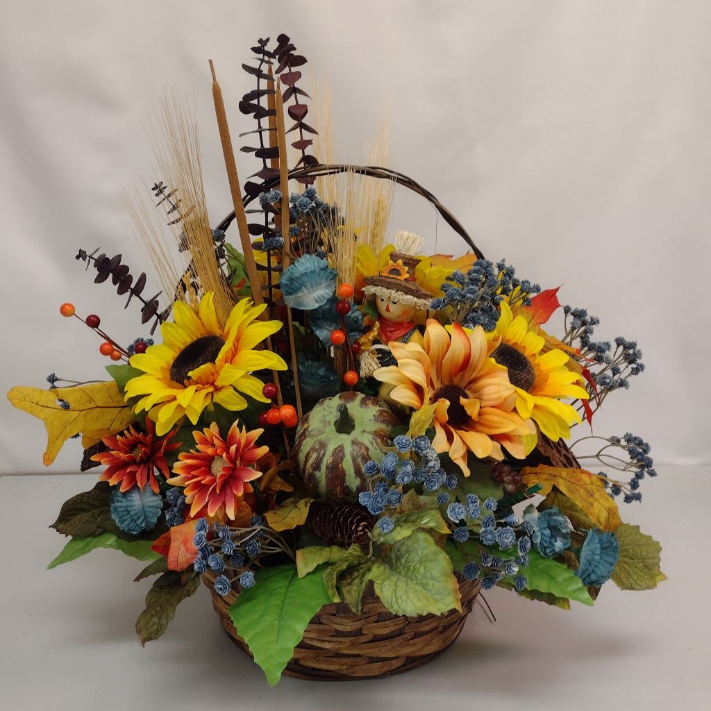 Fall Basket Silk Flower Delivery The Villages FL Plantation Flower Designs & Gifts