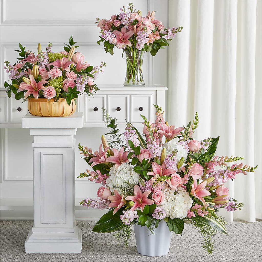 Blue and White Funeral Pedestal