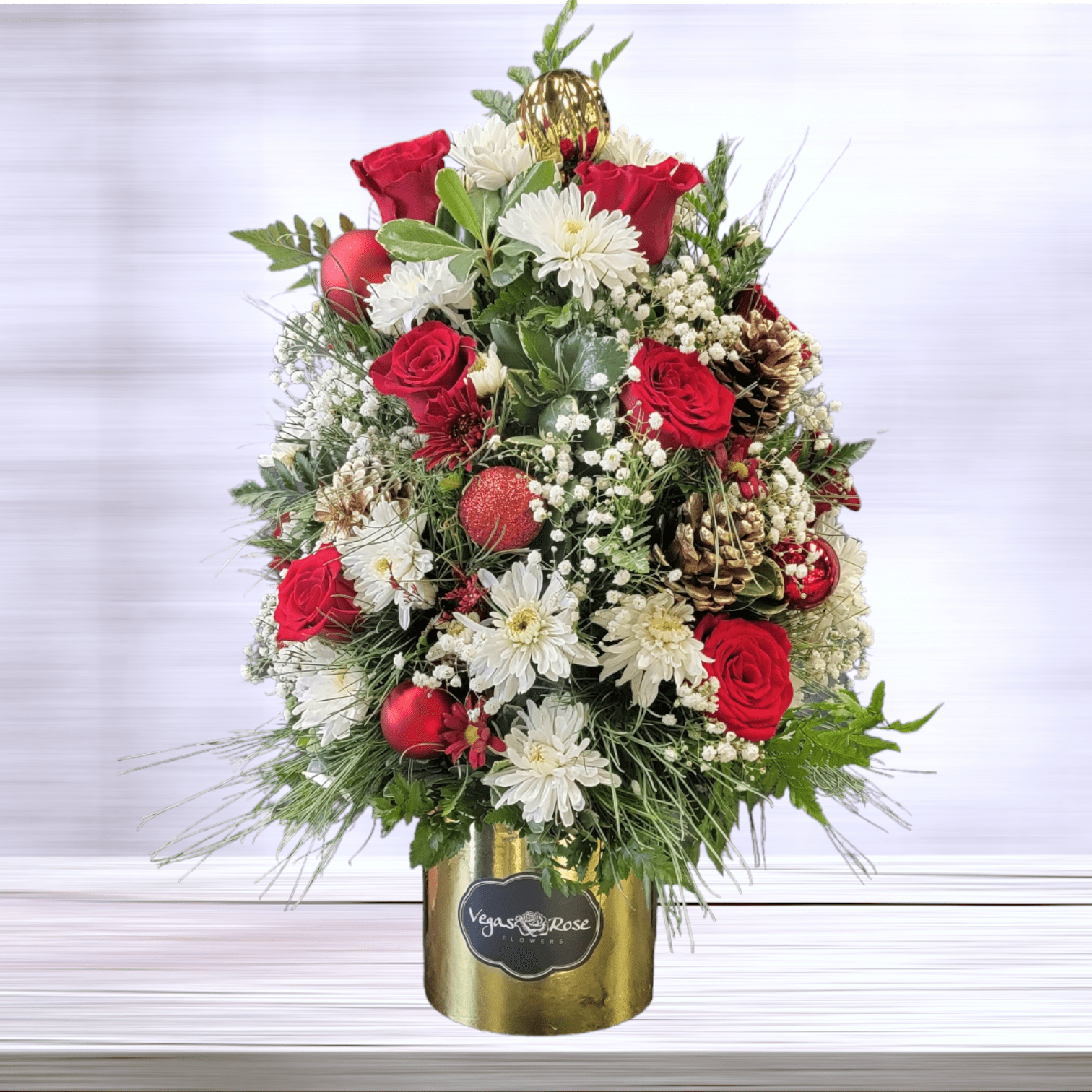 CHRISTMAS TREE IN BOX Flower Delivery Las Vegas NV Vegas Rose Flowers