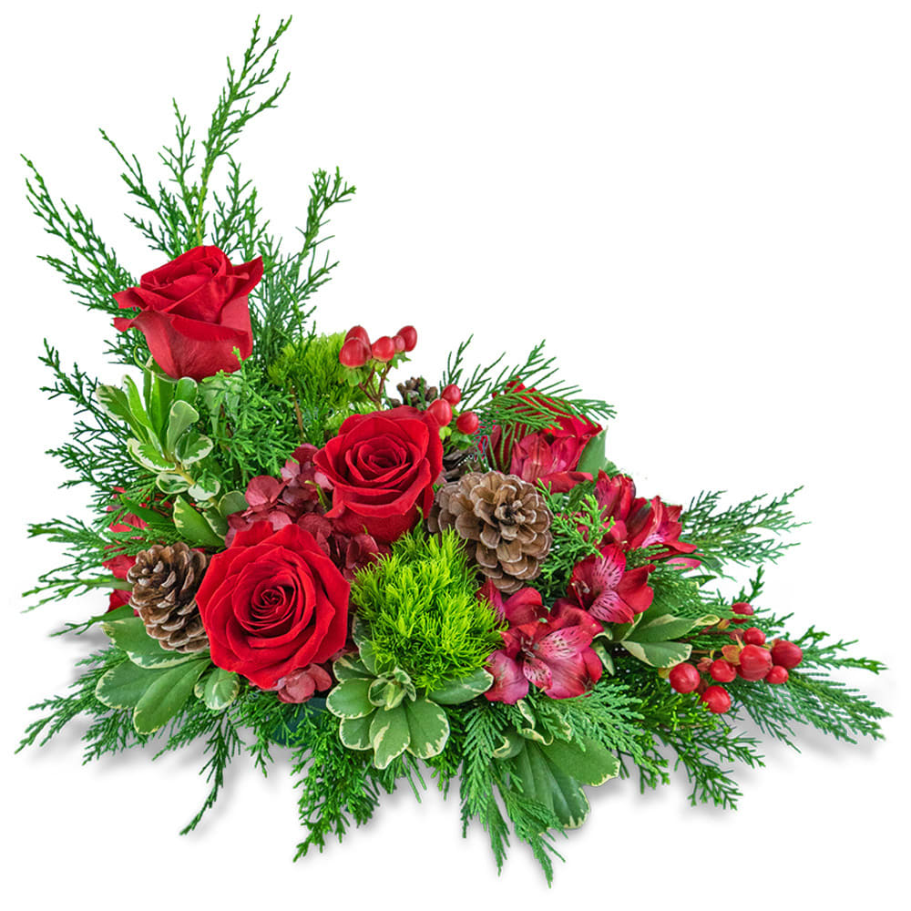 Cranberry Rose Centerpiece Flower Delivery Joplin MO - Higdon Florist
