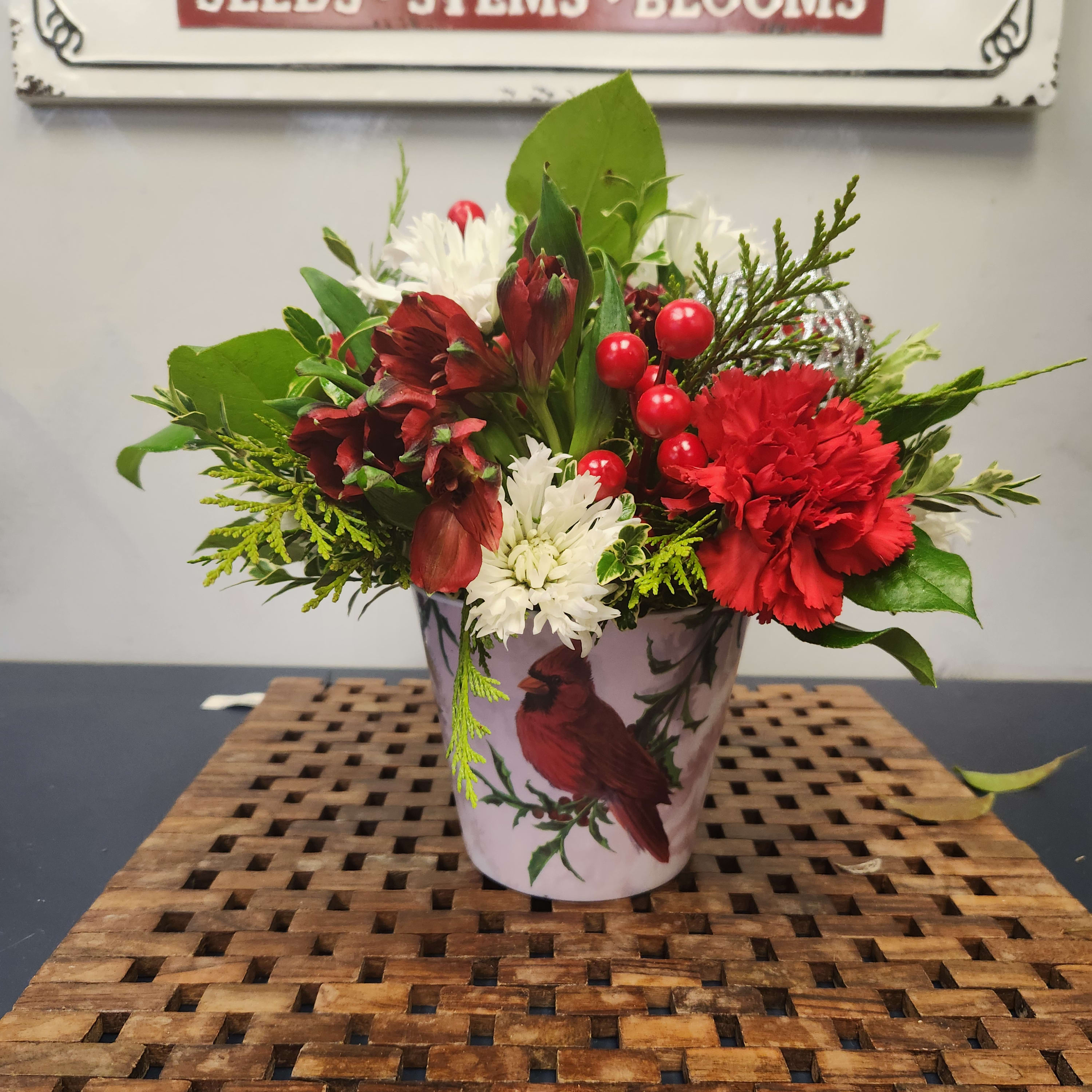 Holiday Cardinal Floral Collection Flower Delivery Worthington & Powell