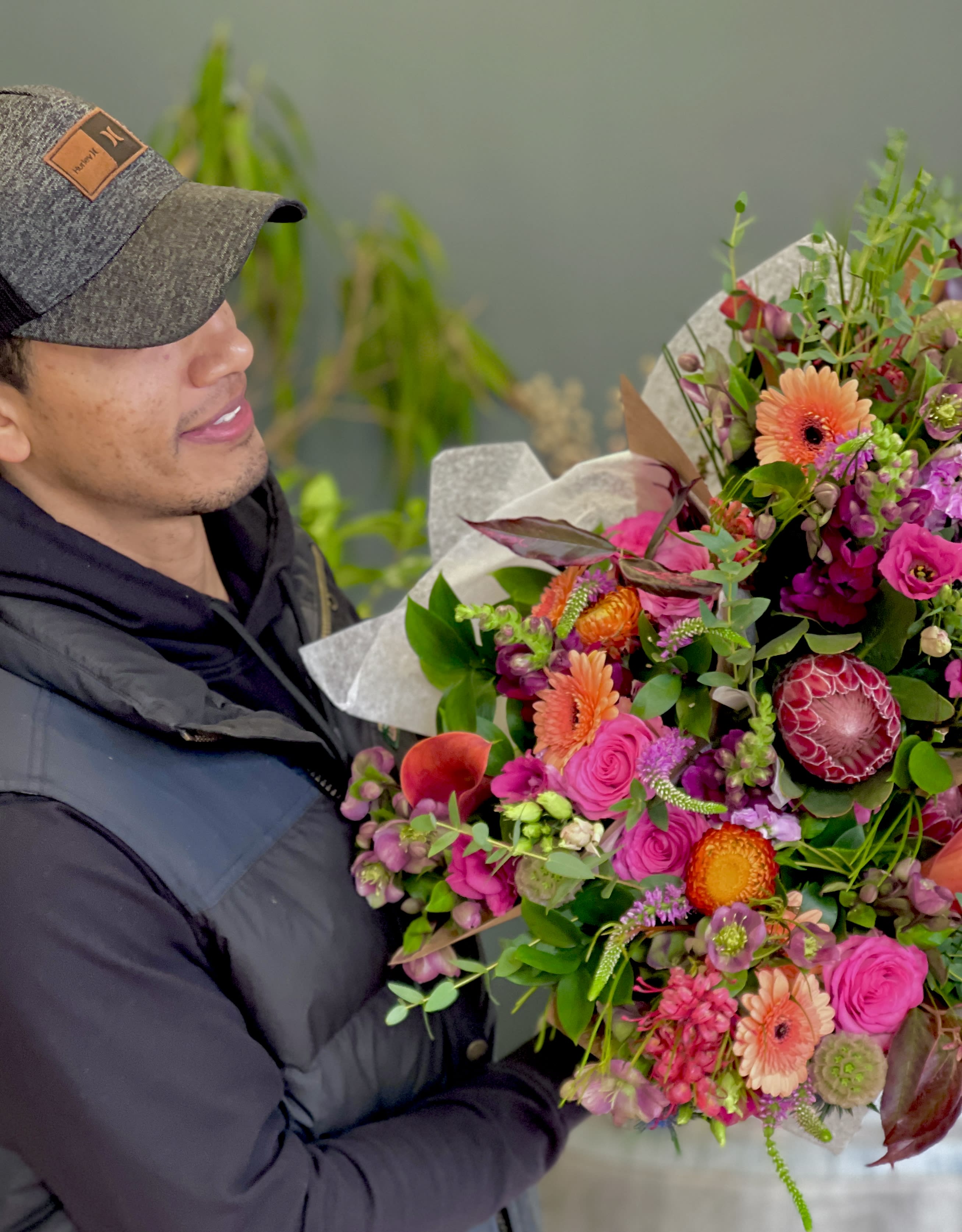 My Valentine Wrapped Bouquet Flower Delivery West Roxbury Massachusetts The Centerpiece Flower