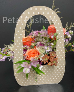 Bag of Posies w Succulent Flower Delivery Knoxville TN Petal Pushers