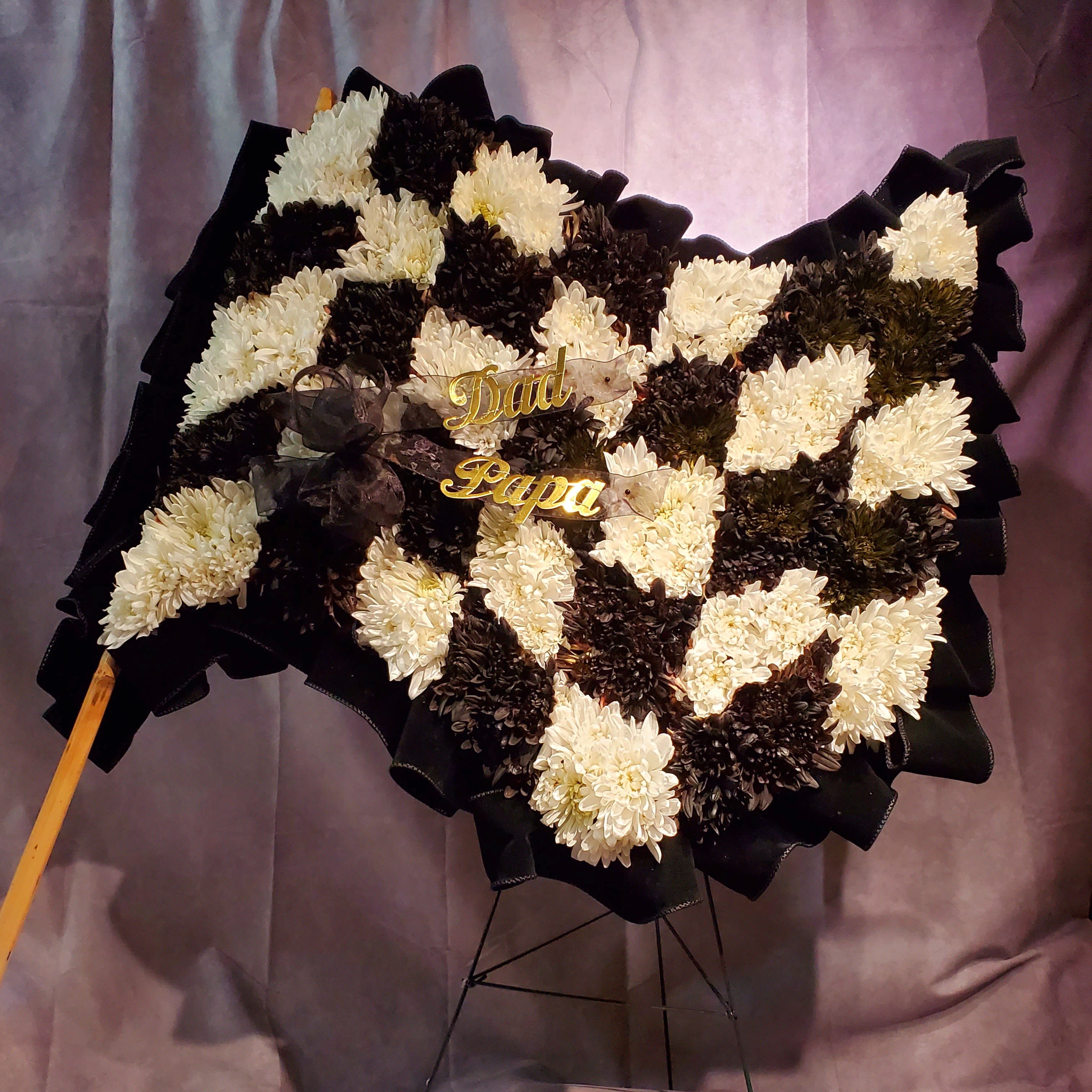 Checkered Racing Flag Made of Flowers: Middleboro, MA Florist, Wine ...