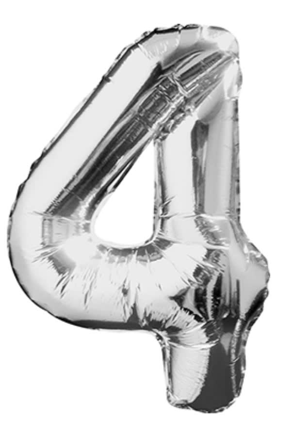 Floral Number 4 Balloon Floral Number 4 Balloon